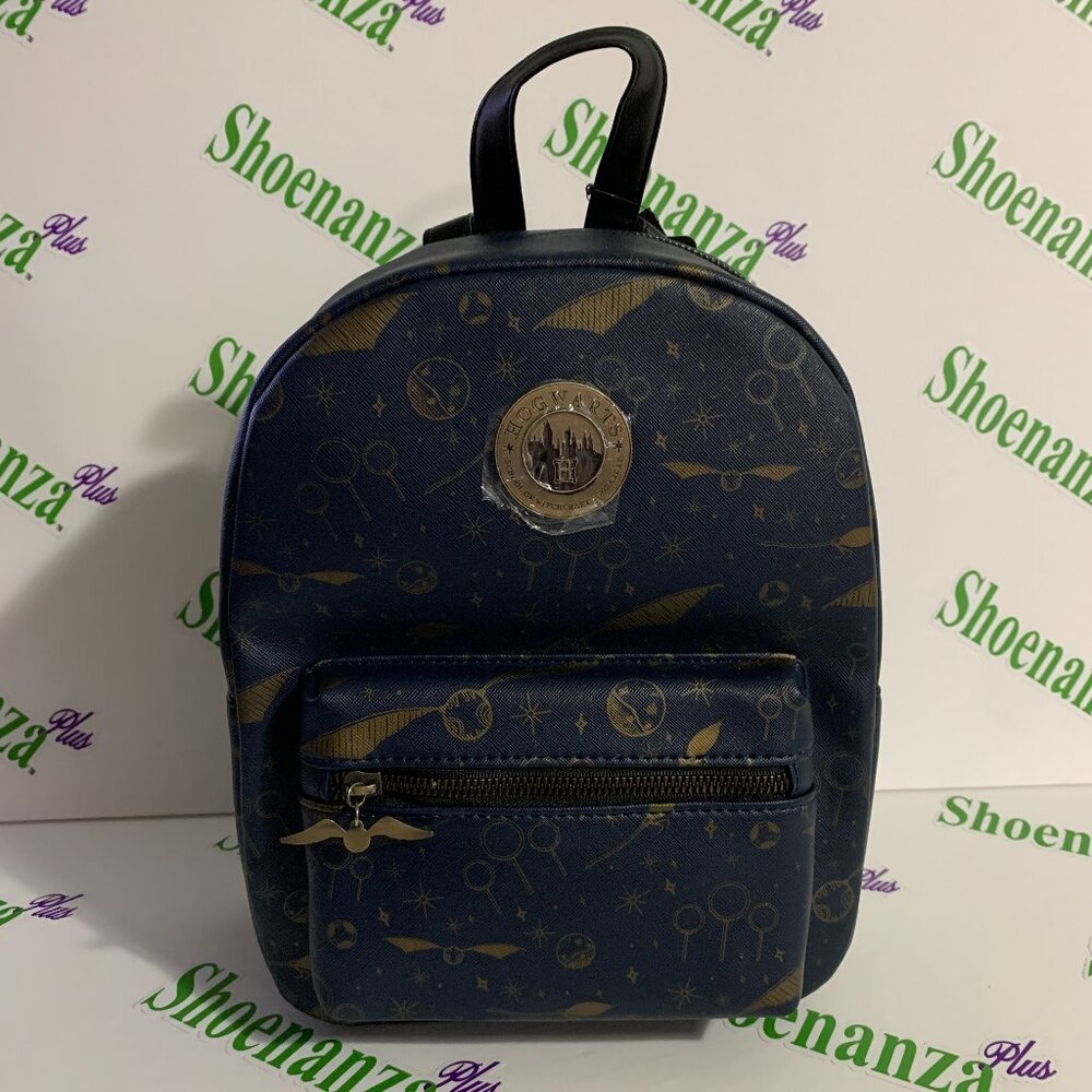 Bioworld Mini Backpack Harry Potter Quidditch Hogwarts Navy & Gold Snitch Bag